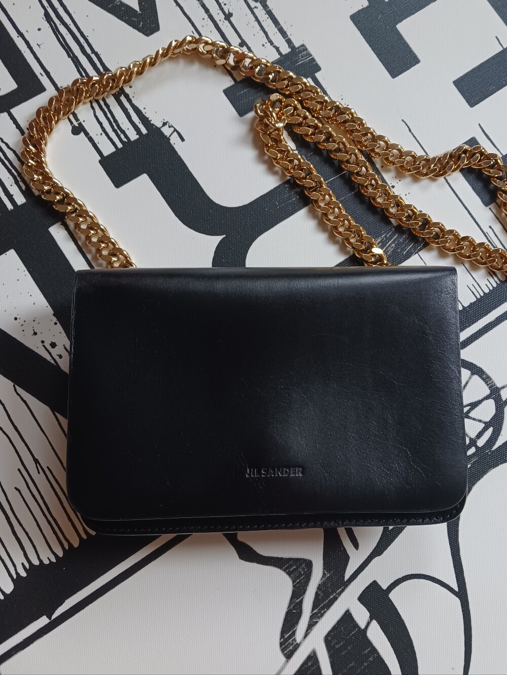 Jil Sander Black Leather Shoulder Bag